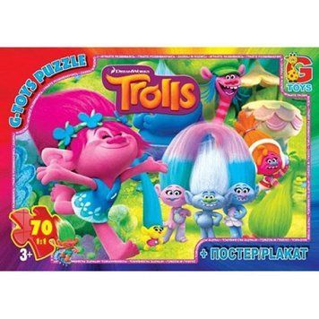 "Пазли з серії "Тролі", 70 елементів ТМ "G-Toys" TR0071" TR0071 фото