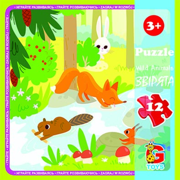 "LR07 Пазли ТМ "G-Toys" із серії "Лісові мешканці", 12 ел." LR07 фото