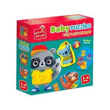 Гра розвиваюча Vladi Toys пазли картонні з грою. Тварини. Іграшки. VT1722-27 VT1722-27 фото