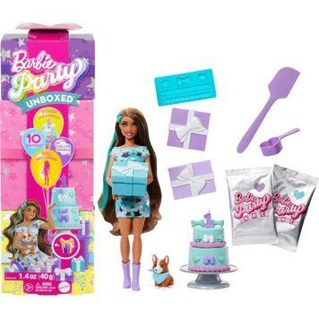 Лялька Barbie "Вечірка-сюрприз" у бірюзових тонах JFG72 -small group фото
