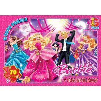 BA010 Пазлы ТМ "G-Toys" из серии "Barbie", 70 эл. BA010 фото