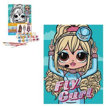 "Набір для розпису по номерах для дітей "L.O.L. Surprise! O.M.G. Fly Gurl" 30х40см" KHO6275 фото